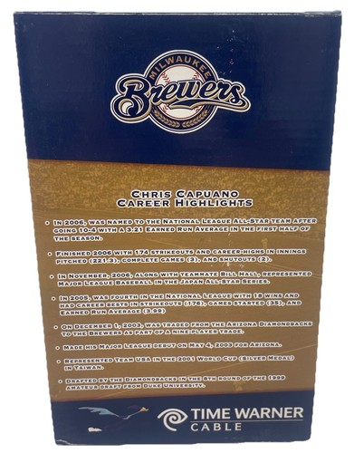 ⭐ NEW Chris Capuano 2007 Collectors Bobble Head 39 Milwaukee Brewers Baseball ⭐ - Picture 3 of 5