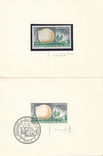 France 1962 N° 1360 télécommunications spatiales 1er jour signés graveur Combet
