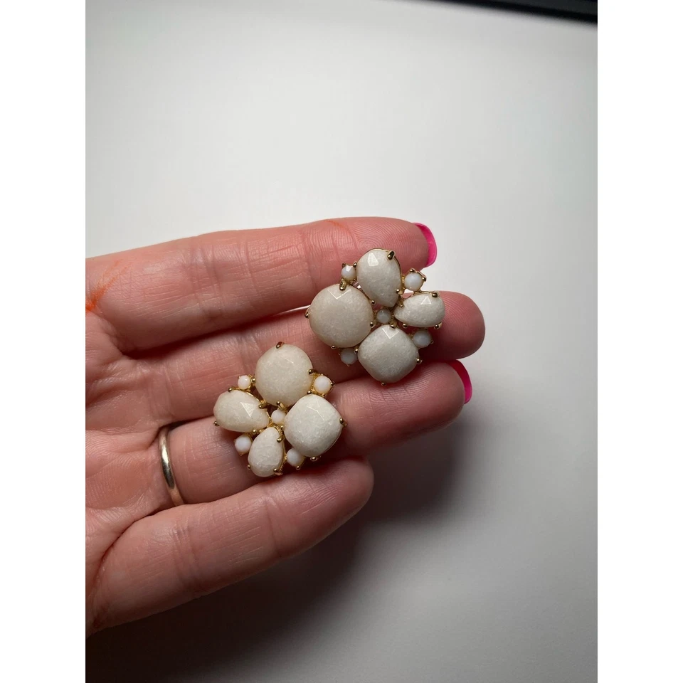 Pendientes Kate Spade Seastone Marfil Brillante Foto 2 de 3