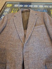 Vintage Stafford Harris Tweed Microhoundstooth Wool Blazer