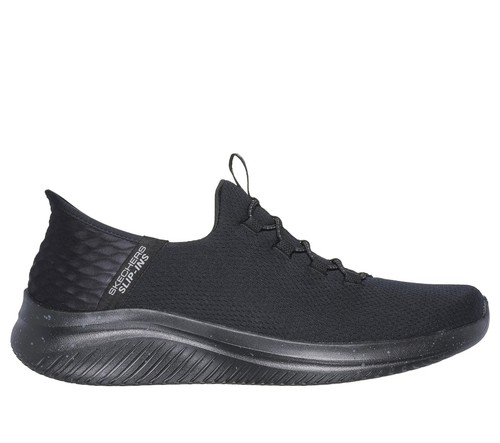Skechers Slip-Ins Black Men's Shoes Mesh Air  Easy Memory Foam Ultra Flex 232452