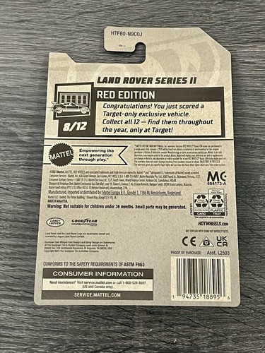 2024 Hot Wheels Red Edition Land Rover Series II #92 Red Edition 8/12 - Picture 3 of 3