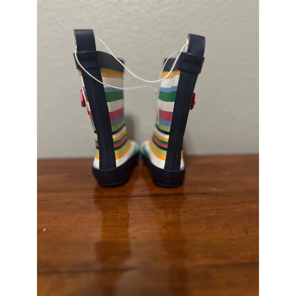 Botas de lluvia Sun Squad coloridas de goma a rayas para niños pequeños talla S 5-6 Foto 3 de 4