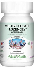 Maxi Health Methyl Folate Lozenges with B12 & B6 Berry Flavor - 90 Lozenges