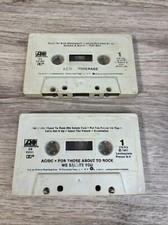 AC/DC Cassette Tape Lot of 2 "Powerage" and "For Those About to Rock" No Inlays