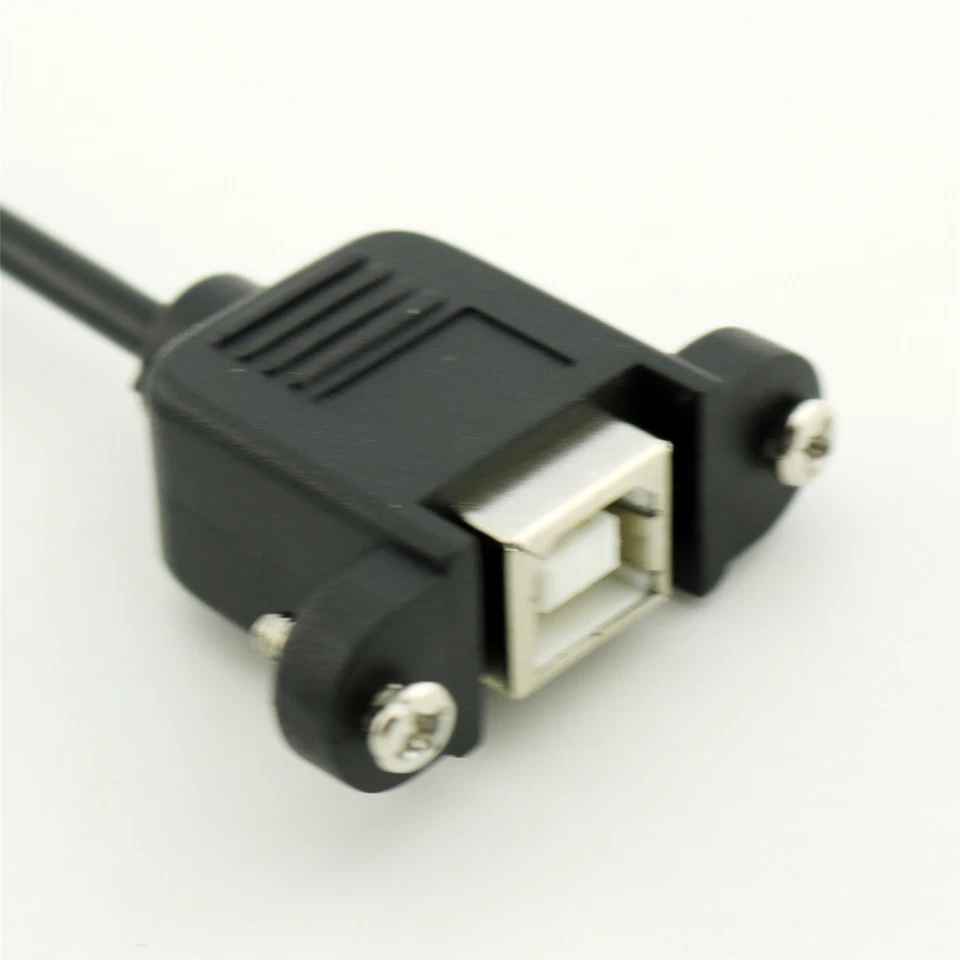 USB 2.0 B Female Socket Printer Panel Mount To USB Type C 3.1 Male Cable 50cm - Image 4 of 4