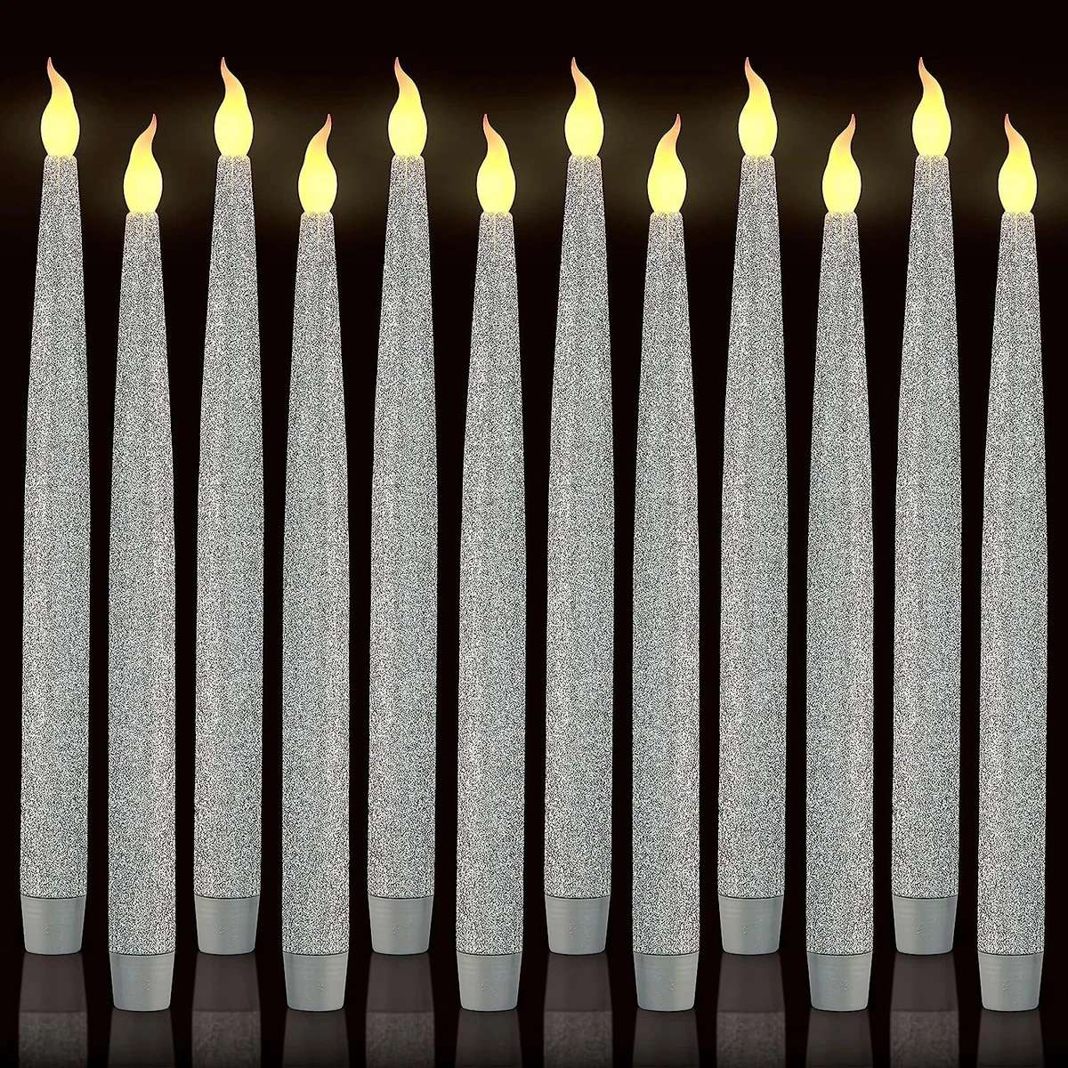 Black flameless sale candles with timer