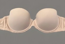 Calvin Klein Perfectly Fit Strapless Bra 32C Beige Underwire Push-Up Padded