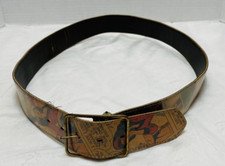 Vintage Belt Comic Strip Newspaper Design Metal Buckle Retro