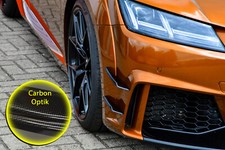 4 tlg. Spoilerecken Flaps Luftführung aus ABS für Audi TT RS 8S in Carbon Optik