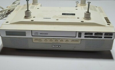 sony mega bass model ICF-CD523 White color Tested Works. 