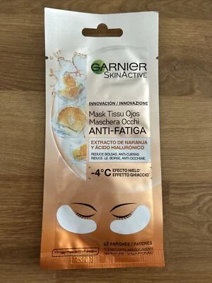 3 x 10packGARNIER Skin Active Mask Eyes Anti-fatique Orange And Hyaluronic Acid