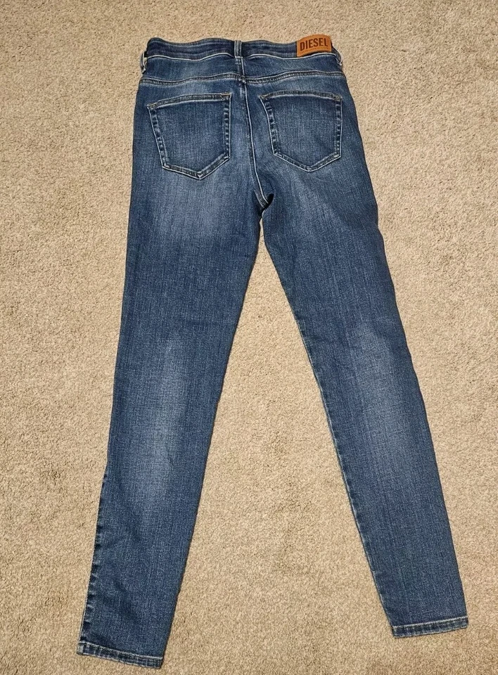 Womens Diesel Slandy-High Blue Jeans Super Skinny Stretch W28" - L32" Free P&P  - Image 3 of 4