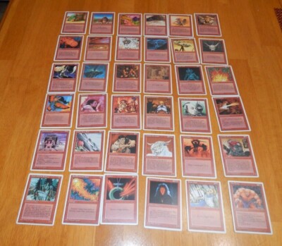 Magic the Gathering mtg Complete your  Set 4th Edition RED  never played