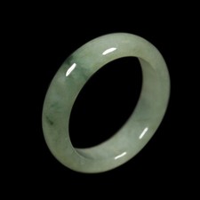 Certified Grade A 100 Natural Green Jadeite Jade Ring Size 7.75 / 18mm 04655