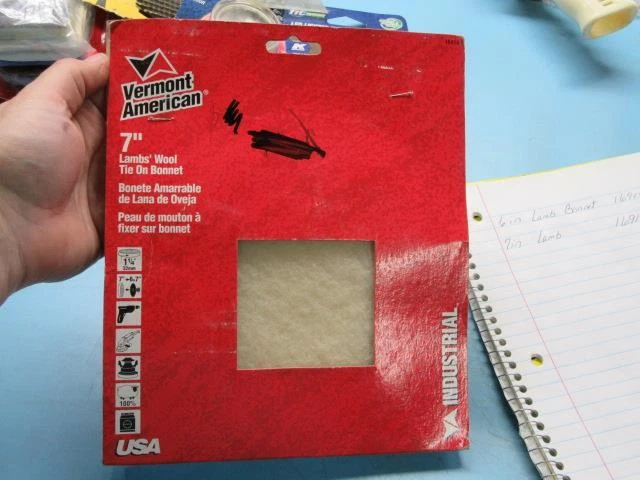 NUEVO Vermont American 6 pulgadas corbata en lana de cordero gorro pulido # 16915 Foto 4 de 4