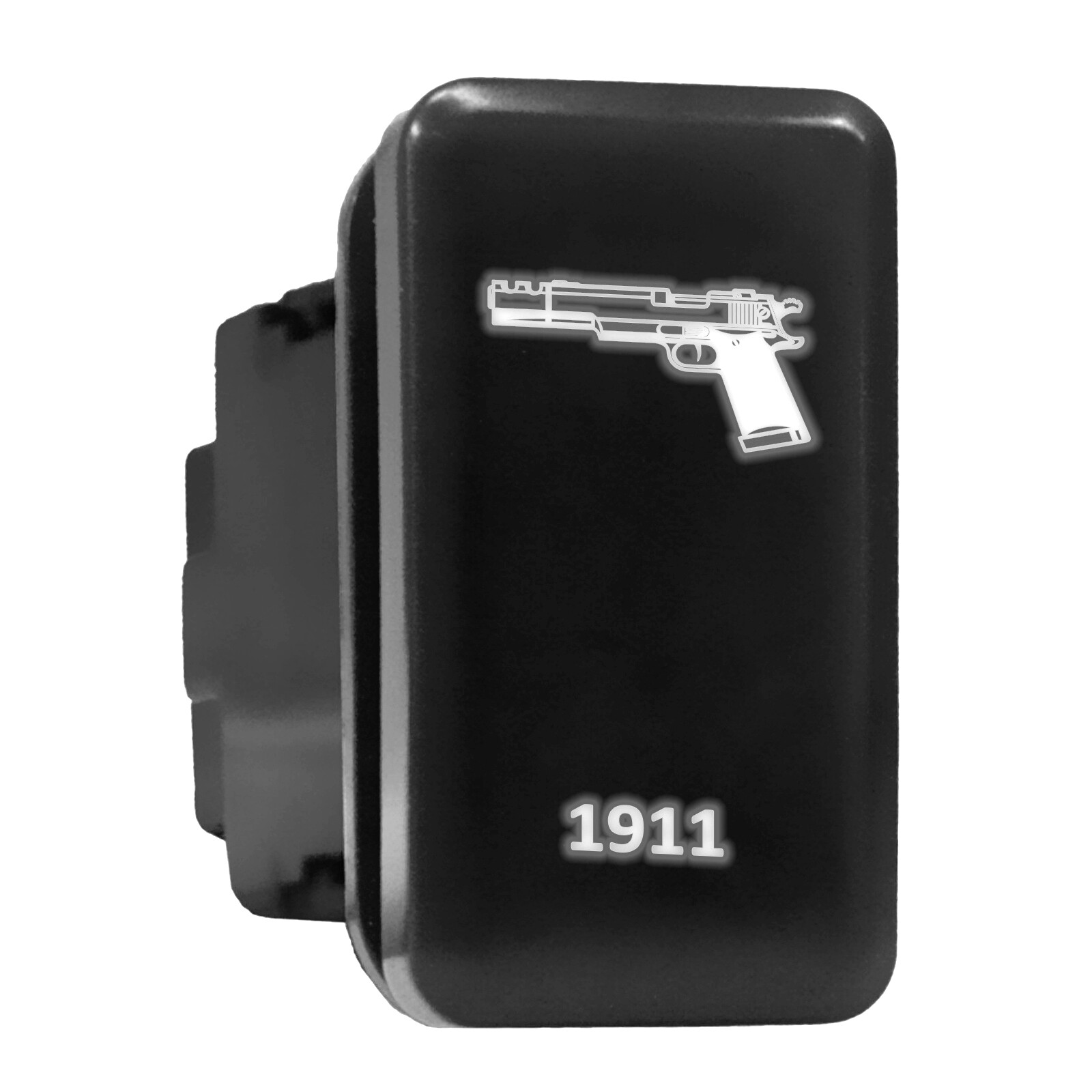 1911 White LED Backlit Push Button Switch for Toyota 1.54 x 0.83 Inches