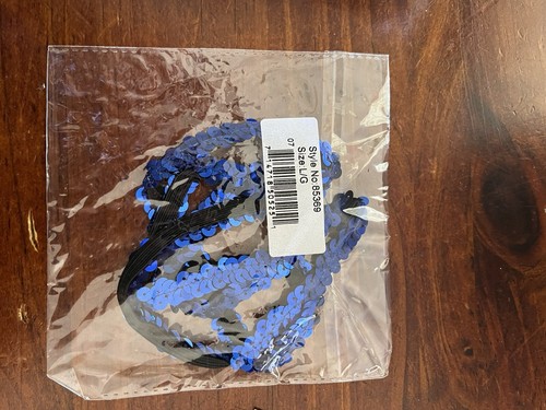 Leg Avenue Blue Black Sequin Gatsby Flapper Costume Size L - Picture 6 of 6