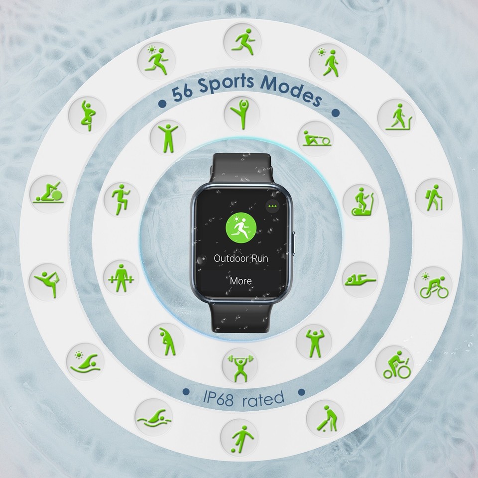 Oraimo 16.9" Smart Watch Blood Pressure Test Men Smart Watch Heart Rate Monitor eBay