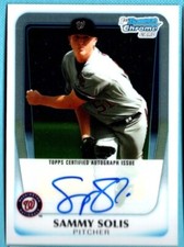 2011 Bowman Chrome  Autograph Auto   Sammy Solis  Card # BCP-106