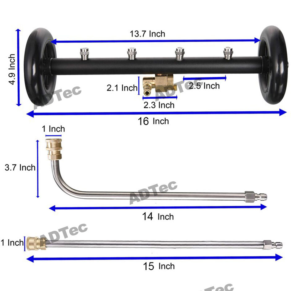 Under Car Pressure Washer Undercarriage Cleaner Underbody Wash Broom