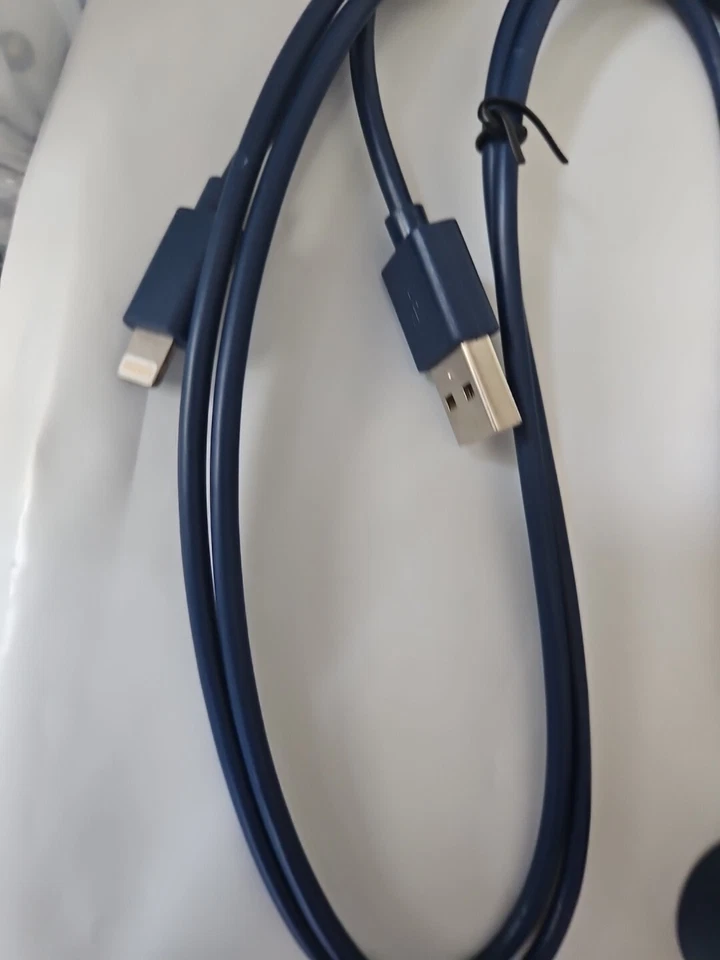 2x USB Data Fast Charger Cable Cords For Apple iPhone with Car Charger Blue - Image 4 of 4