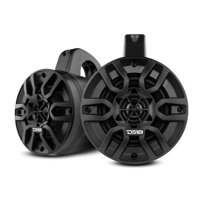 DS18 MP4TPBT HYDRO 4'' Marine/Wakeboard Amplified Tower Speakers with Bluetooth