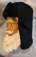 Trapper Style Hat With Ear Flaps Black