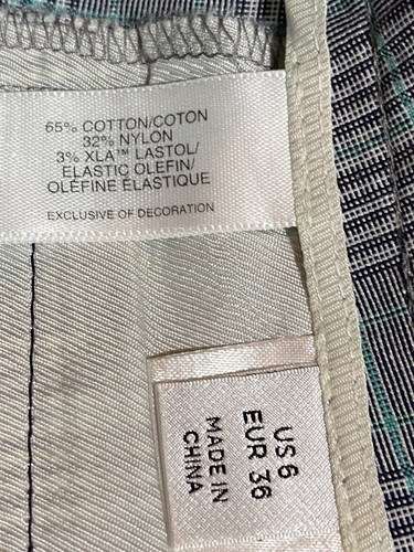 Cutter Buck Women's Golf Bermuda Shorts Size 6 Plaid - Picture 3 of 7