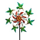 39" Hummingbird Wind Spinner for Yard and Garden Stake,Outdoor Metal Windmill.