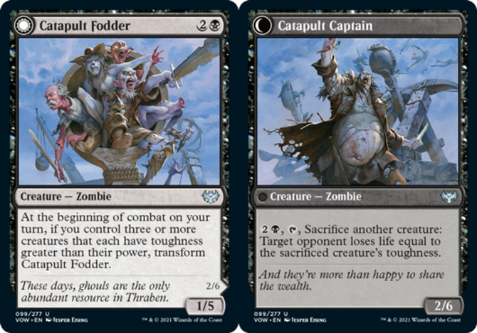 MTG-4x-Near Mint, English-Catapult Fodder // Catapult Captain