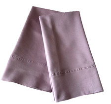 Set/2 Standard Queen Pillow Cases Lavender 100 Cotton Made in India
