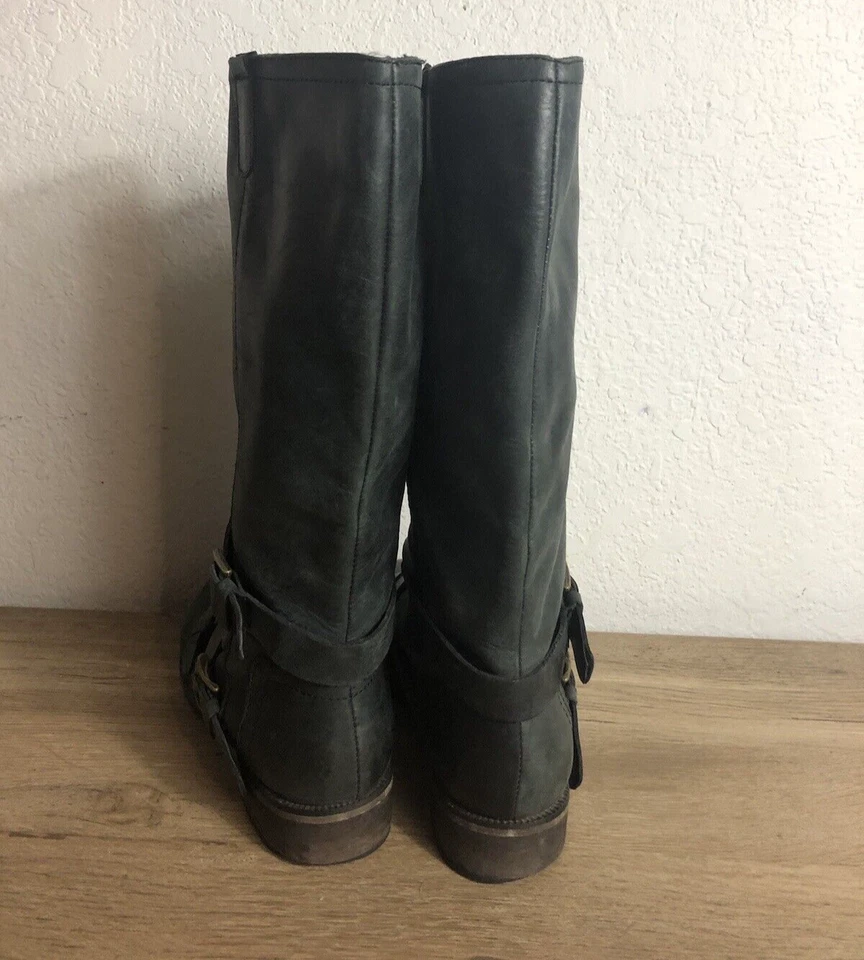 Joie 女式 37.5 英里之外黑色及膝摩托车靴 — 第 2/4 张图片