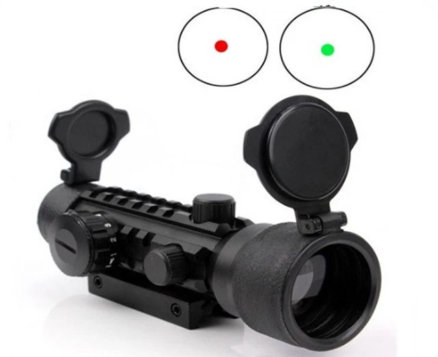 2x42mm Hunting Rifle Scope Optics Sight Red Green Dot with 20mm Tri-Rail Mount - Image 2 of 4