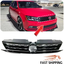 Fits 2015 2016 17 2018 Volkswagen VW Jetta Front Bumper Chrome Grille Mesh Grill