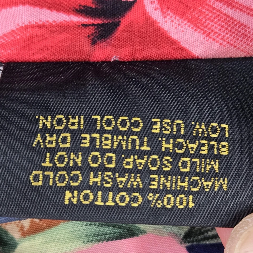 ВИНТАЖНАЯ мужская рубашка на пуговицах Royal Creations XL темно-синяя гавайская с цветочным узором - Изображение 4 из 4