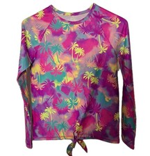 Justice Rashguard 3 Piece Swimsuit Girls XL 14 NWT Tankini Tie Dye Swim Suit