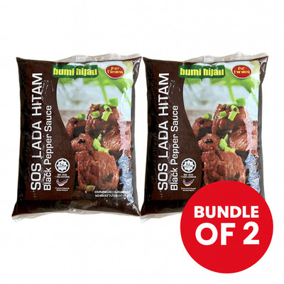 Bumi Hijau Black Pepper Sauce 2kg (2 x 1kg) | Halal | Product of Malaysia