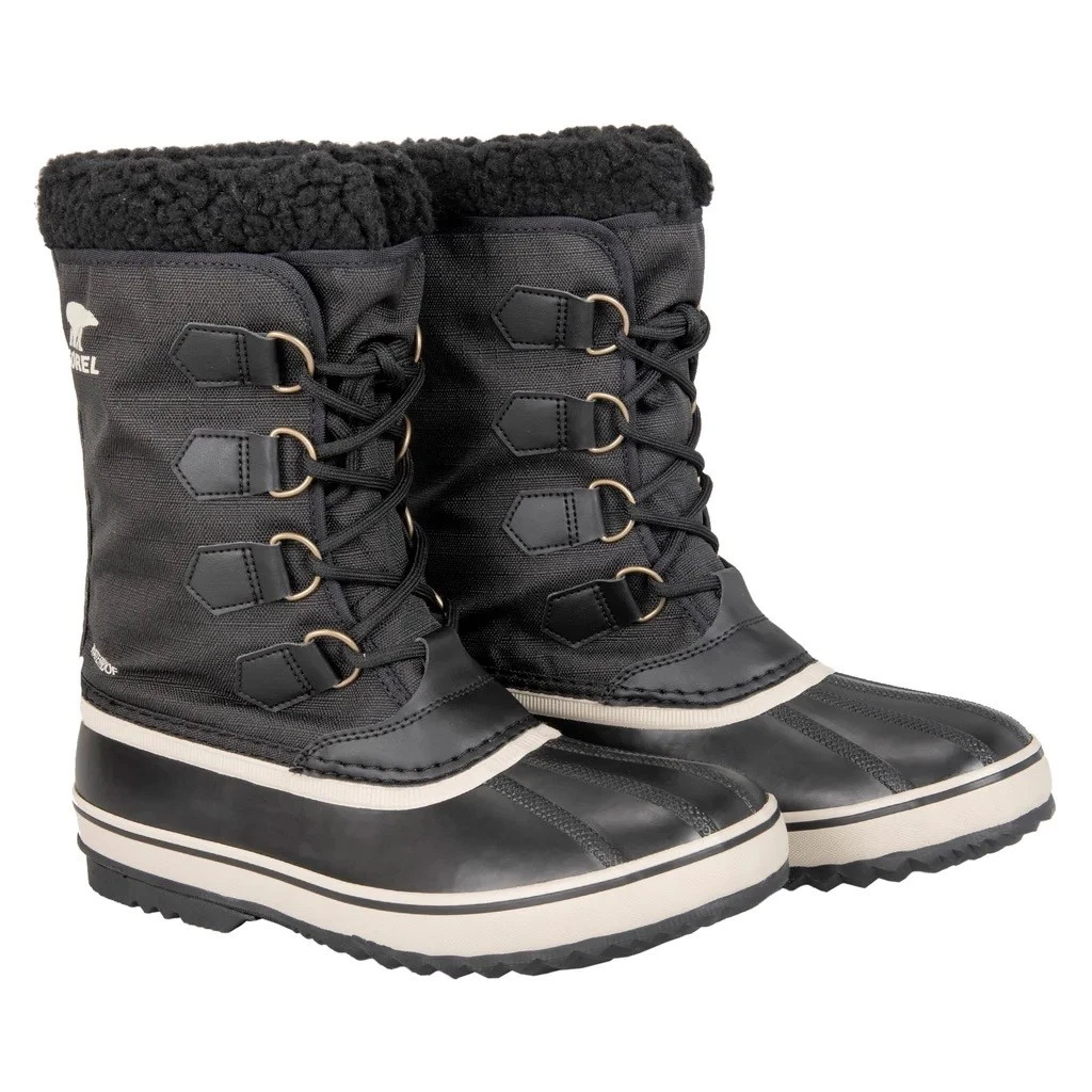 New Sorel Men's 1964 Pac Nylon Winter Snow Boots WP Black Lace Up Size 9