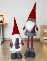 "Dekofigur Wichtel \"Weihnachtsfrau\" Teleskopbeine, 100 Cm Hoch, Weihnachts Deko"