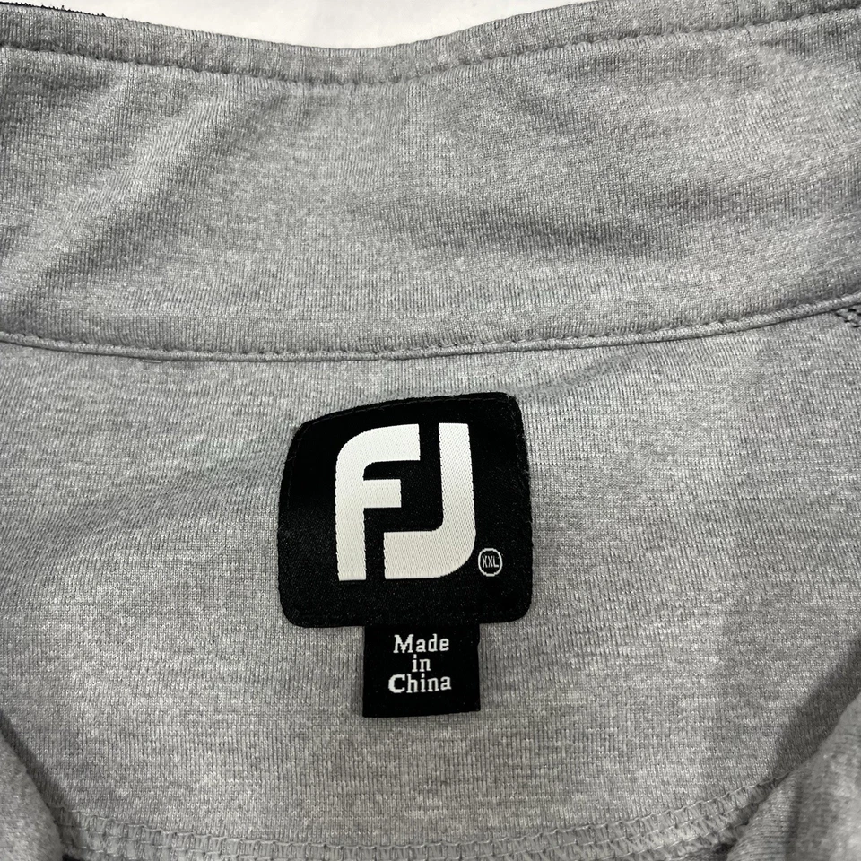Footjoy 1/4 Zip Pullover Mens XXL Black Gray Golf Long Sleeve FJ Performance Top - Image 3 of 4