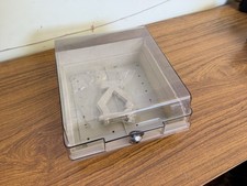 Double 3.5 floppy Disk Storage Box With Dividers (no Key) diskette case 