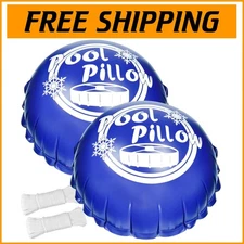 Pack of 2 4x4 Pool Pillows with Fast Inflate Dual Boston Valve - Winter Setup