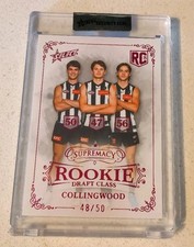 2025 Supremacy Rookie Collingwood Draft Class 48/50 RDC4 Charlie West Will Hayes