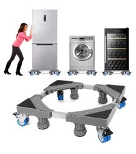 NIUXX Base per Lavatrice con 8 Piedi 4 Ruote per Lavatrice Frigorifero e