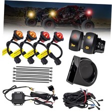 UTV Turn Signal Kit with 110dB Horn, Pre-Wired, Plug and Play ATV Circle Light