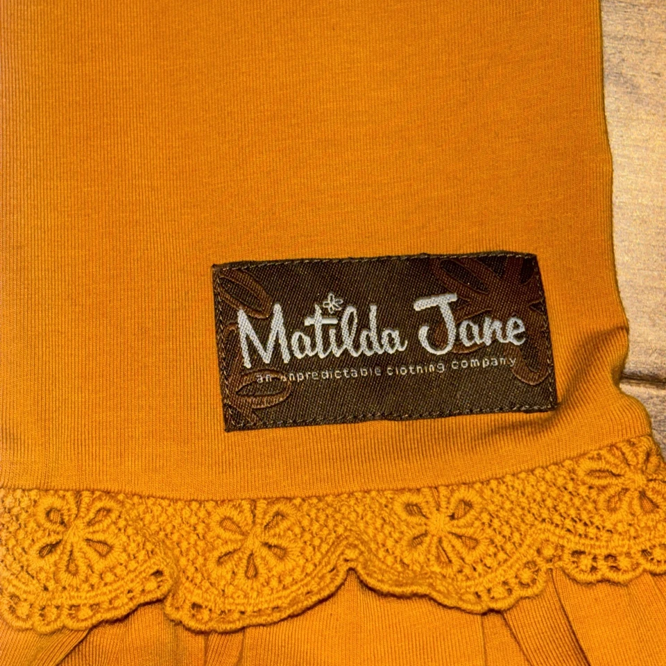 Matilda Jane size 6 Girls Big Ruffle Pants Yellow - Image 3 of 4