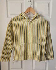 NWT HANNA ANDERSSON PARAKEET STRIPES FRENCH TERRY DRAWSTRING HOODIE 140 10