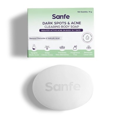 Sanfe Dark Spots & Acne Clearing Body Soap Fades Dark Spots Pack of 1