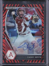 2021 Panini Prizm Draft Picks #PDP200 Casey Opitz Tiger Stripe Auto #/25